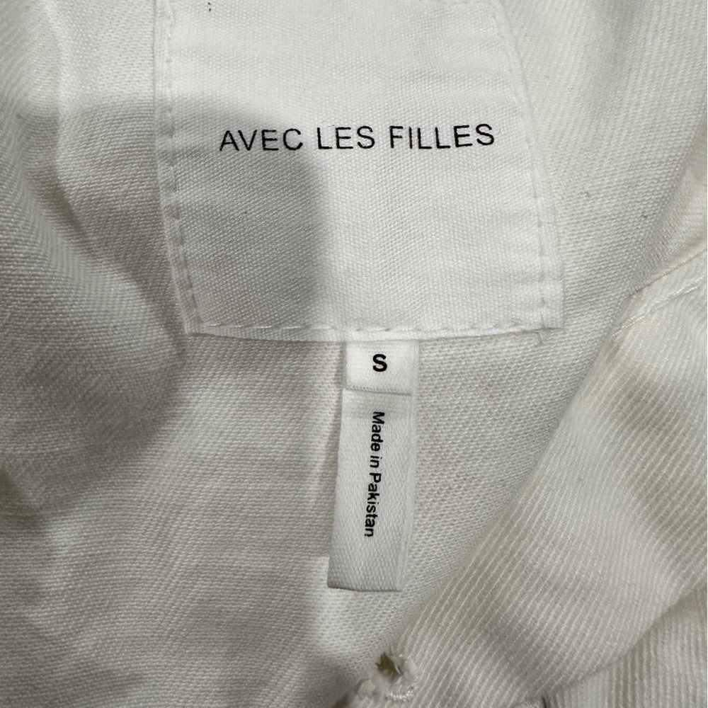 Avec Les Filles Cream Denim Jacket - Picture 4 of 7